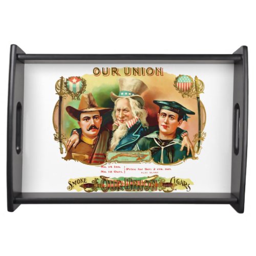 Our Union Vintage Cigar Box Label Serving Tray