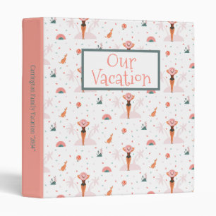 Our Vacation Summer Swimming Typography Cute 3 Ring Binder