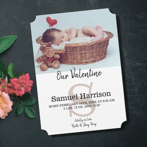 Our Valentine Baby Photo Announcement