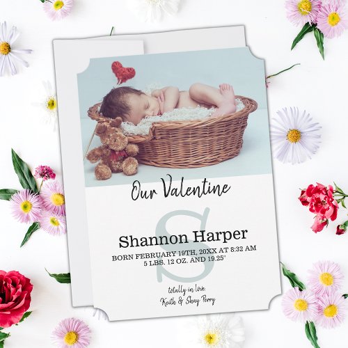 Our Valentine February Baby Announcement