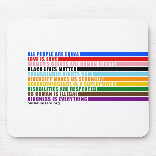Our Values Are Mouse Pad (Front)