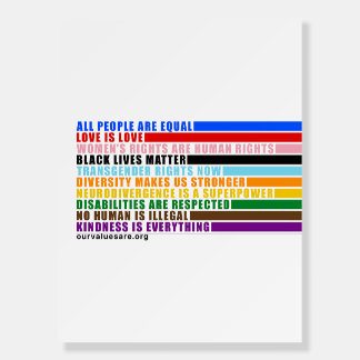 Our Values Are Poster