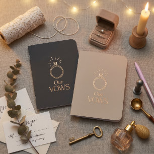 Our vows elegant ring line art simple vow books