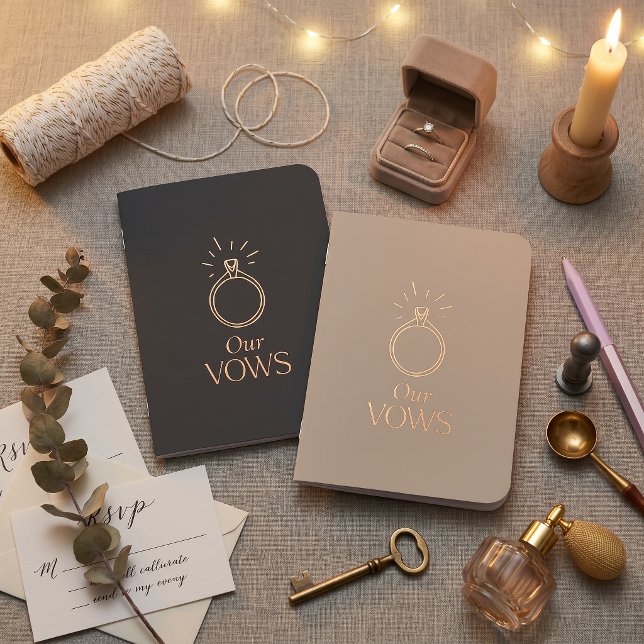 Our vows elegant ring line art simple vow books (Our vows elegant ring line art simple vow books)