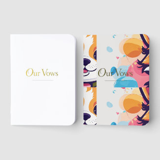 Our Vows Modern Wedding Vow Books Elegant Script
