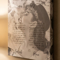 Our Vows Newlyweds Wedding Vows Photo