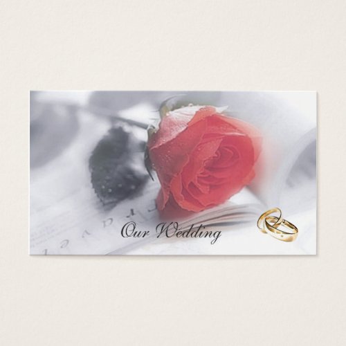 Our Wedding Business Card