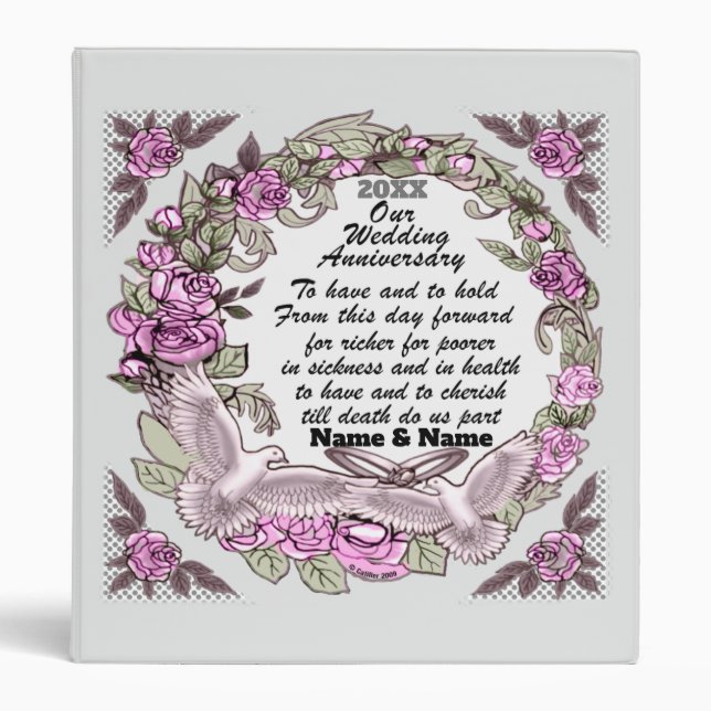 Our Wedding Anniversary  binder (Front)