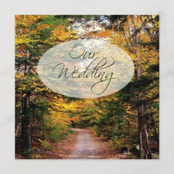 Our Wedding Back Road Square Fall Invitation by fallcolors at Zazzle