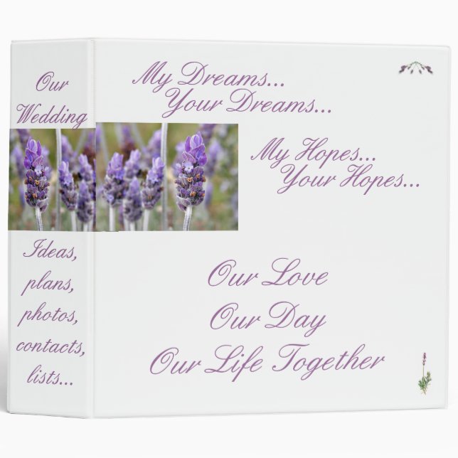 Our Wedding binder - Lavender (Front/Spine)