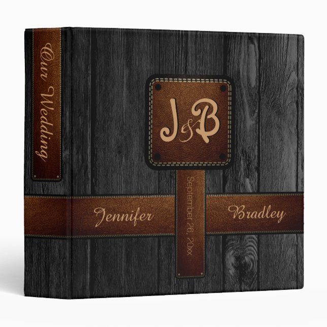 Our Wedding | Black Wood Album Binder (Front/Spine)