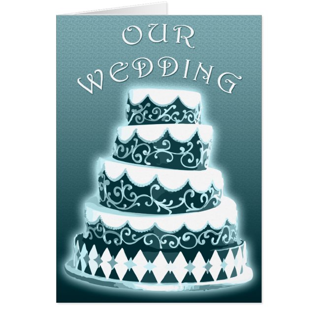 Our Wedding : Blue Cake : Cards (Front)