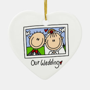 Our Wedding Bride and Groom T-shirts and Gifts Ceramic Ornament