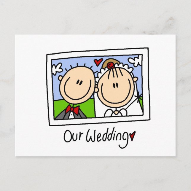 Our Wedding Bride and Groom T-shirts and Gifts Postcard (Front)