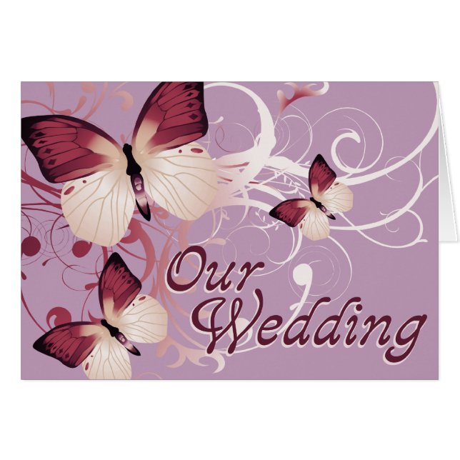 Our Wedding : Butterflies : Cards (Front Horizontal)