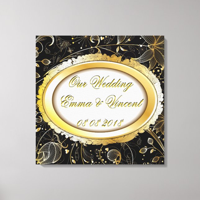 Our Wedding Custom text Canvas Print (Front)