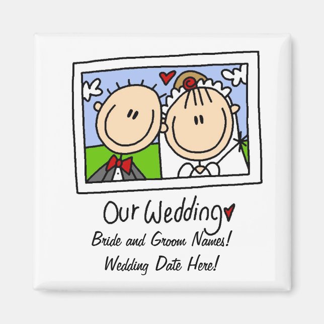 Our Wedding Customizable Magnet (Front)
