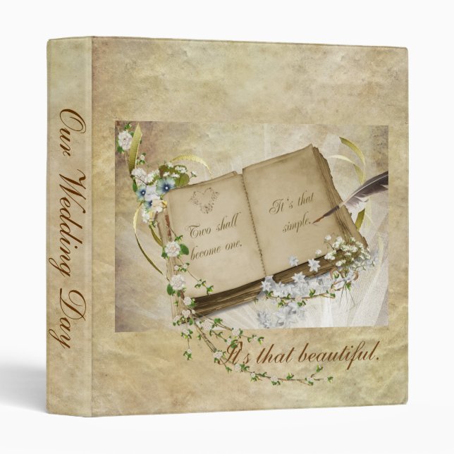 Our Wedding Day 3 Ring Binder (Front/Spine)