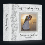 Our Wedding Day | Beautiful Damask 3 Ring Binder<br><div class="desc">Avery 3 Ring Binder. This beautiful Wedding Photo Album or Planner is ready for you to personalize with your text and photo. ✔NOTE: ONLY CHANGE THE TEMPLATE AREAS NEEDED! 😀 If needed, you can remove the text and start fresh adding whatever text and font you like. 📌If you need further...</div>