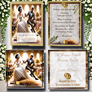 Our Wedding Day Bliss Elegant African-American Program
