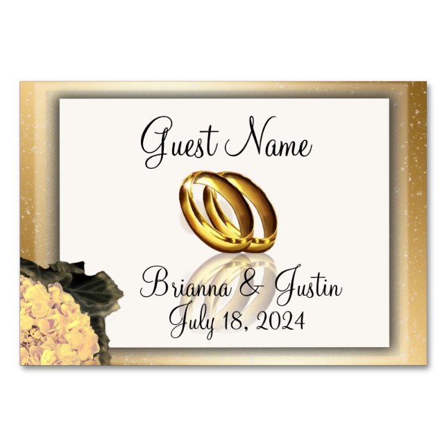 Our Wedding Day Bliss Elegant  Place Card (Front)