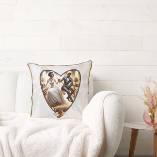 Our Wedding Day Bliss Elegant Throw Pillow