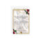 Our Wedding Day Bliss Floral Elegant Wedding Menu