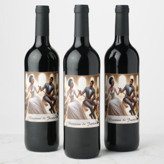Our Wedding Day Bliss Wine Bottle Label