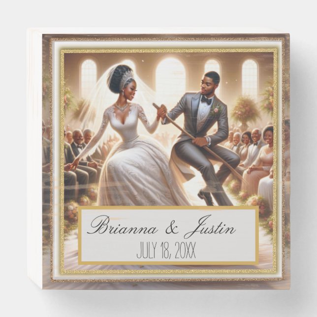 Our Wedding Day Bliss  Wooden Box Sign (Front Horizontal)