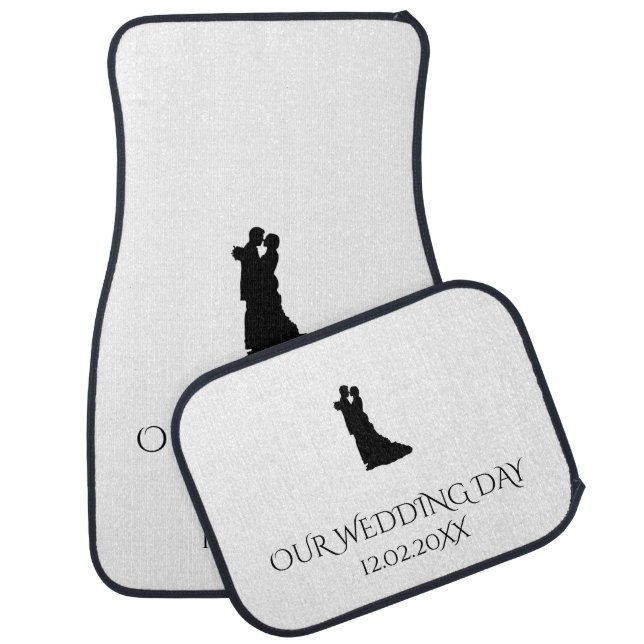 Our Wedding Day Car Mat | Elegant Bridal  (Set)