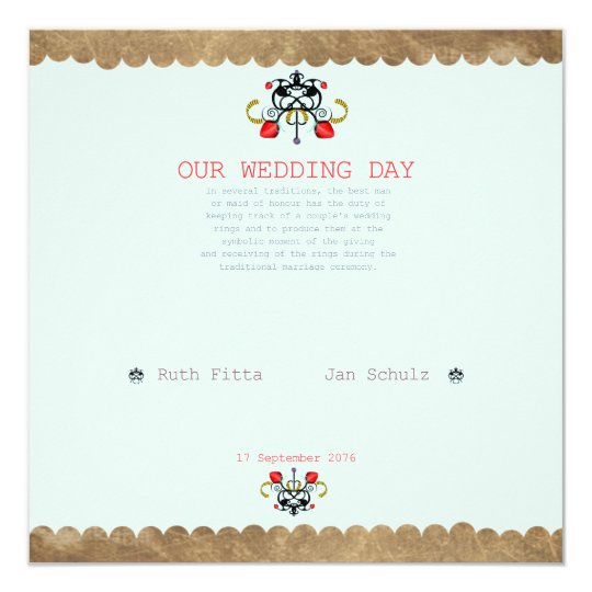 OUR WEDDING DAY CARD