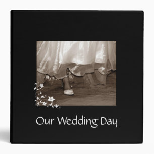 Our Wedding Day Large Binder Bride Walking