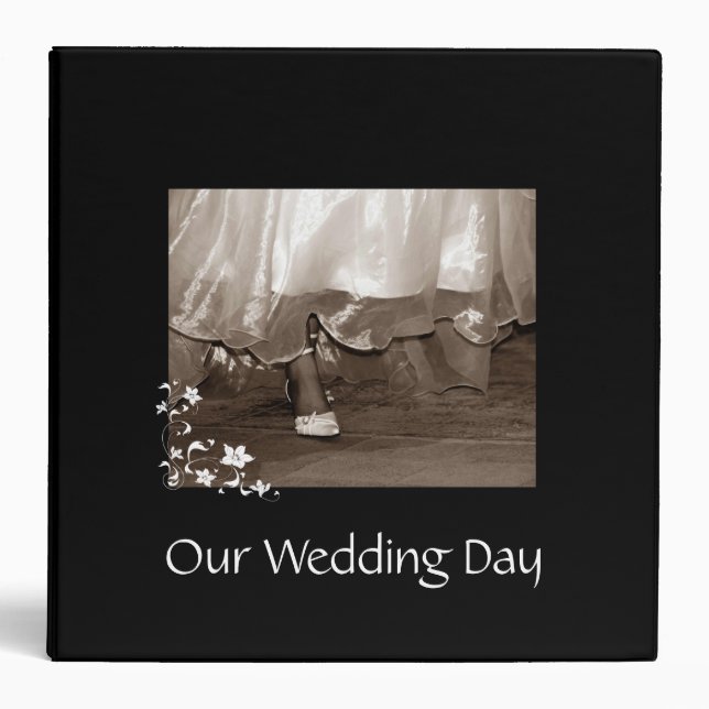 Our Wedding Day Large Binder Bride Walking (Front)
