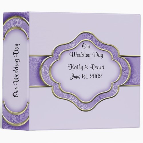 Our Wedding Day Lilac 3 Ring Binder