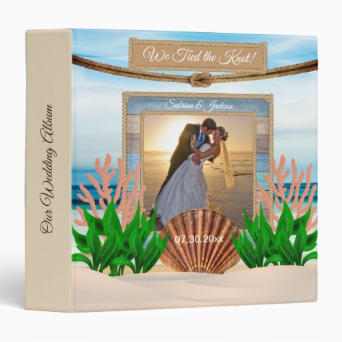 Our Wedding Day on the Beach 3 Ring Binder