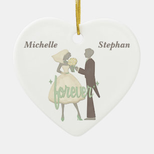 Our Wedding Day Personalized Ceramic Ornament