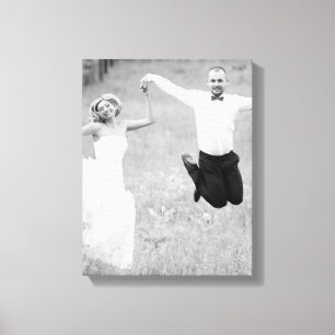 Our wedding day personalized wedding photo canvas print