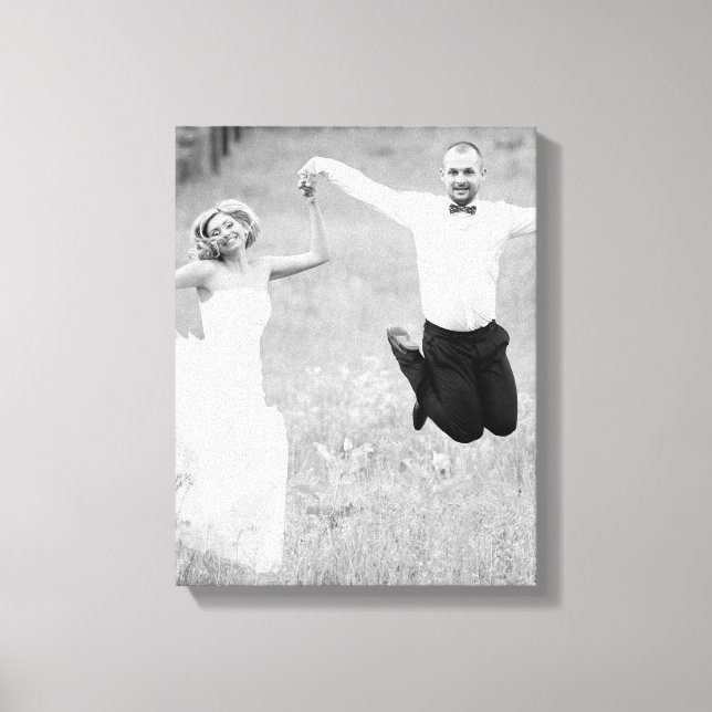 Our wedding day personalized wedding photo canvas print (Front)