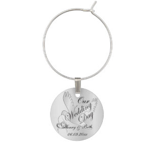 Our Wedding Day   Personalized Wine Charm
