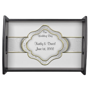 Our Wedding Day (Silver) Serving Tray