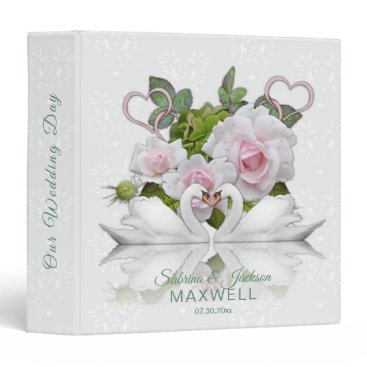Our Wedding Day |  Two Beautiful Swans 3 Ring Binder