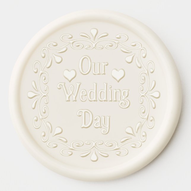 Our Wedding Day Wax Seal Sticker (Front)