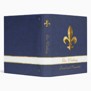 Our Wedding Fleur-de-lis 3 Ring Binder