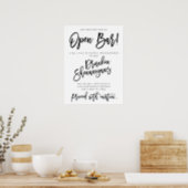 Our Wedding Has An Open Bar Sign White Poster (Kitchen)