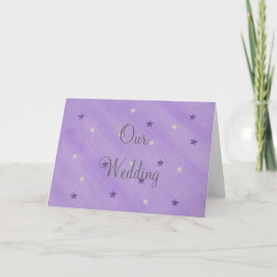 Our Wedding Invitations, Purple and Silver Stars Invitation
