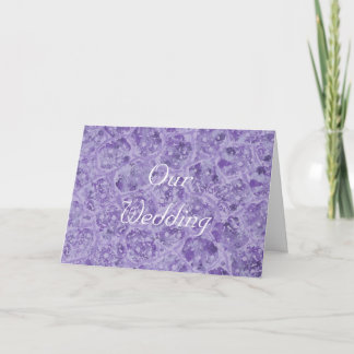 Our Wedding Invitations, purple sponge print Invitation