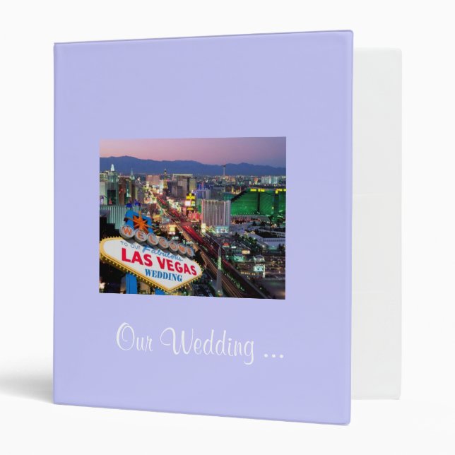 Our Wedding ... Las Vegas Photo Album 3 Ring Binder (Front/Inside)