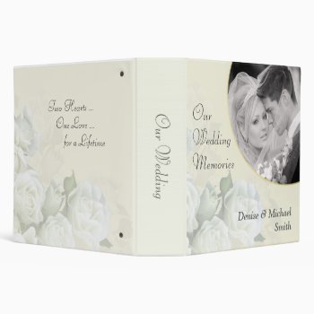 Our Wedding Memories Personalized Photo Album 3 Ring Binder by SquirrelHugger at Zazzle