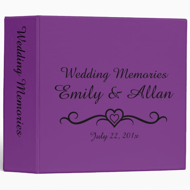 Our Wedding Memories Photo Album Binder (Front/Spine)