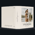 Our wedding photo album keepsake monogram 3 ring binder<br><div class="desc">Keep all of your wedding memories and photos organized with this personalized Wedding photo album. Just add photo protector pages.</div>